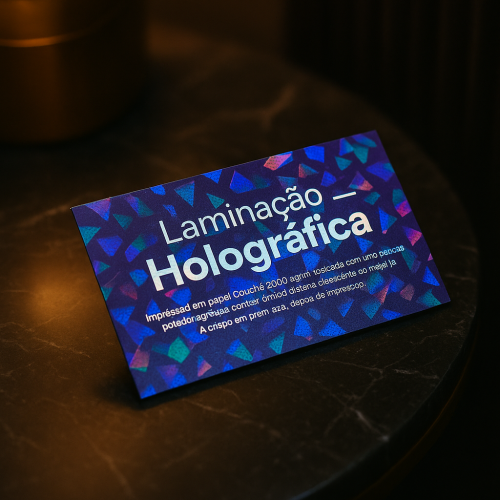 Cartão 300g | 4/4 | Laminação Holográfica 