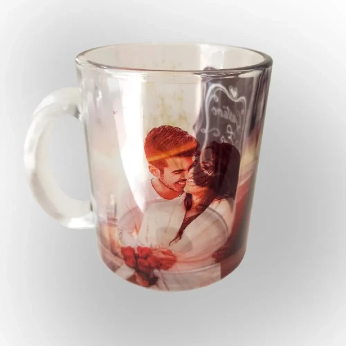 Caneca de vidro transparente 350ml