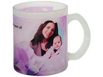 Caneca de vidro jateado 350ml