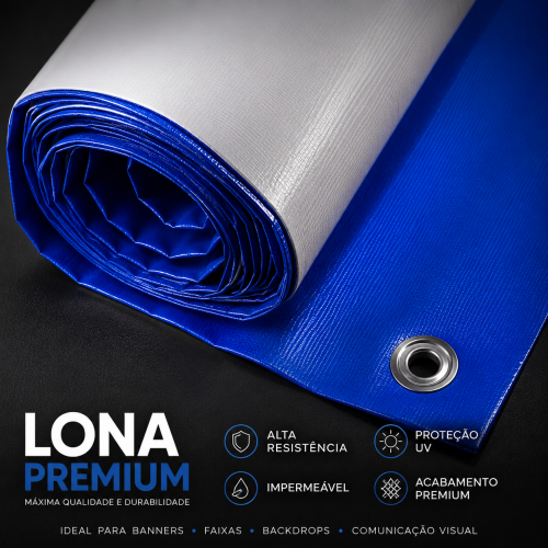 Lona 440g Fosco - Bainha Reforçada e Ilhós